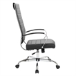 Pemberly Row High-Back Mid-Century Modern Leather Office Chair in Black