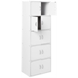 Pemberly Row 5 Shelf 10 Door Multi-Purpose Wood Bookcase in Multi-color Finish