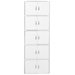 Pemberly Row 5 Shelf 10 Door Multi-Purpose Wood Bookcase in Multi-color Finish