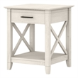 Pemberly Row End Table with Storage in Linen White Oak - Engineered Wood