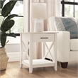 Pemberly Row End Table with Storage in Linen White Oak - Engineered Wood