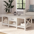 Pemberly Row Coffee Table with Storage in Linen White Oak - Engineered Wood