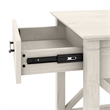 Pemberly Row Wood Console Table with Drawers and Shelves in Linen White