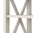 Pemberly Row Wood Console Table with Drawers and Shelves in Linen White