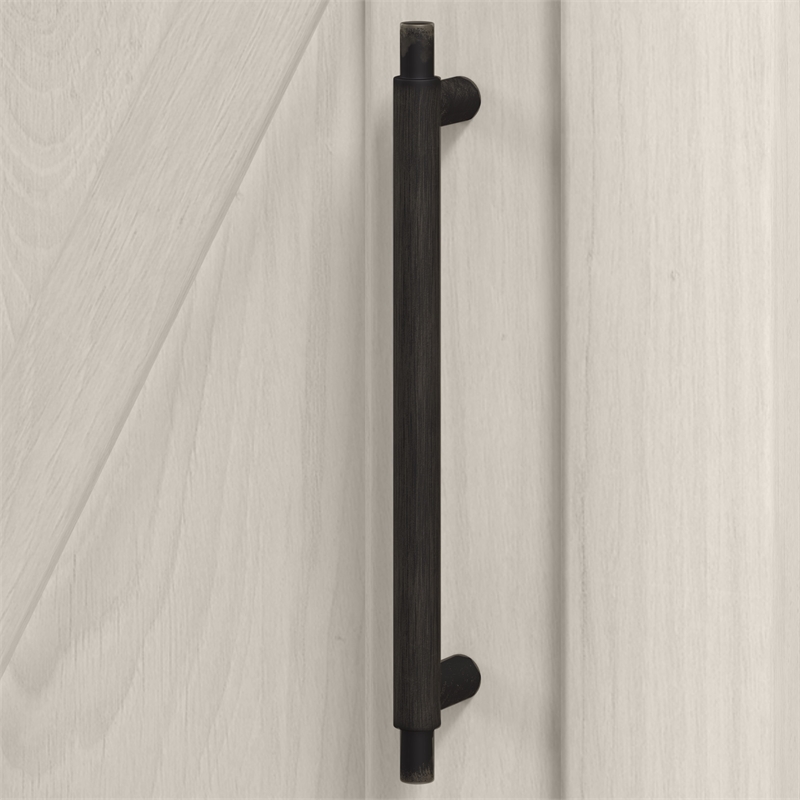 Pemberly Row Tall TV Stand for 65 Inch TV in Linen White Oak - Engineered Wood