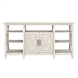 Pemberly Row Tall TV Stand for 65 Inch TV in Linen White Oak - Engineered Wood