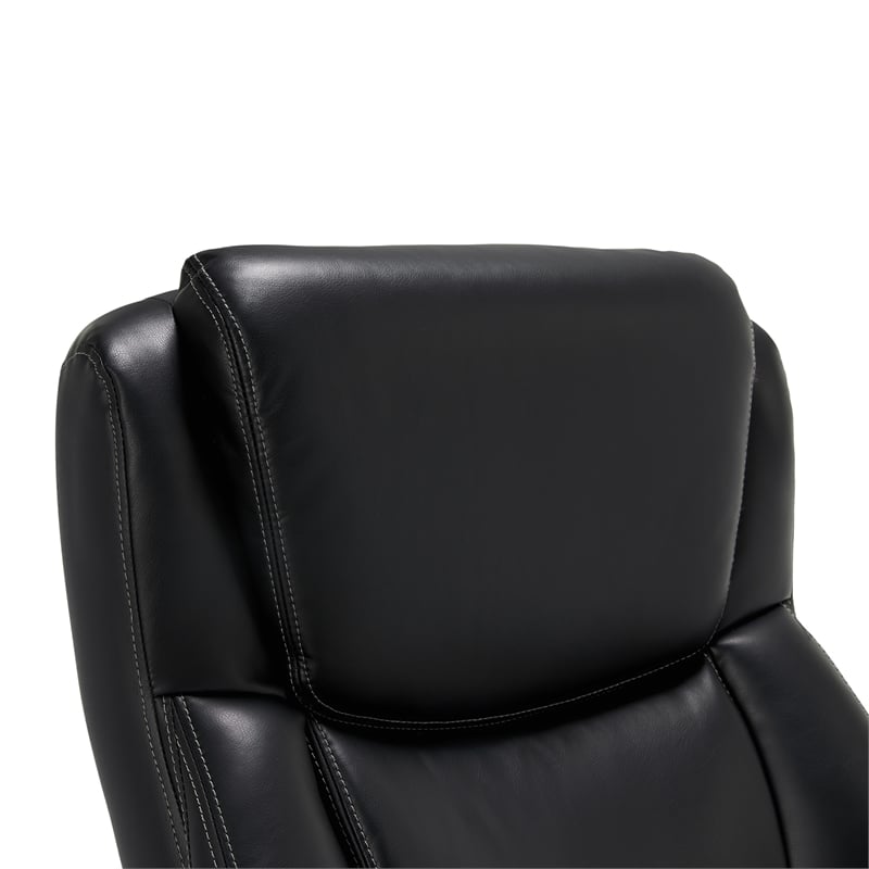 Pemberly Row Big & Tall Executive Office Chair Black Bonded Leather