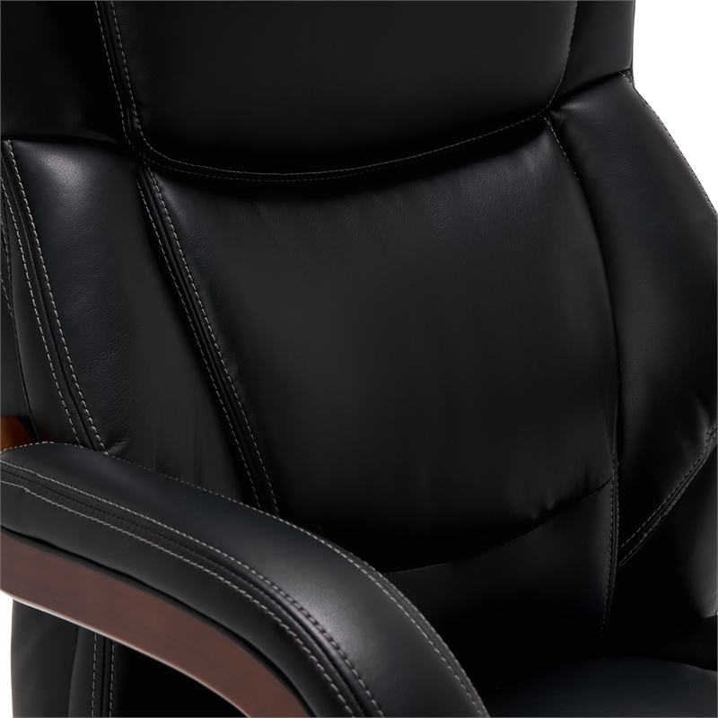 Pemberly Row Big & Tall Executive Office Chair Black Bonded Leather
