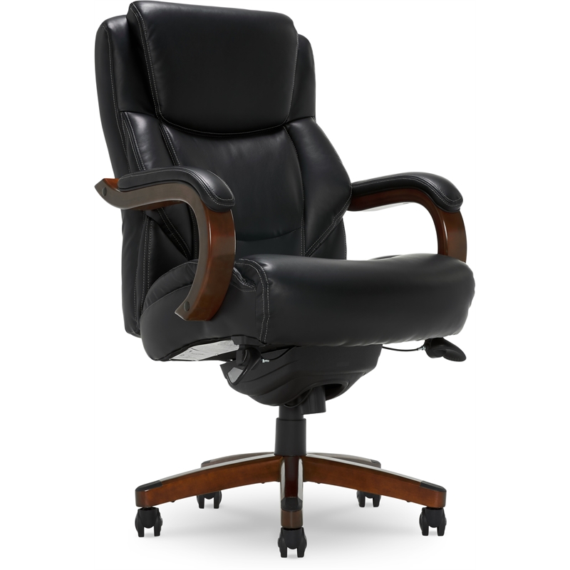 Pemberly Row Big & Tall Executive Office Chair Black Bonded Leather