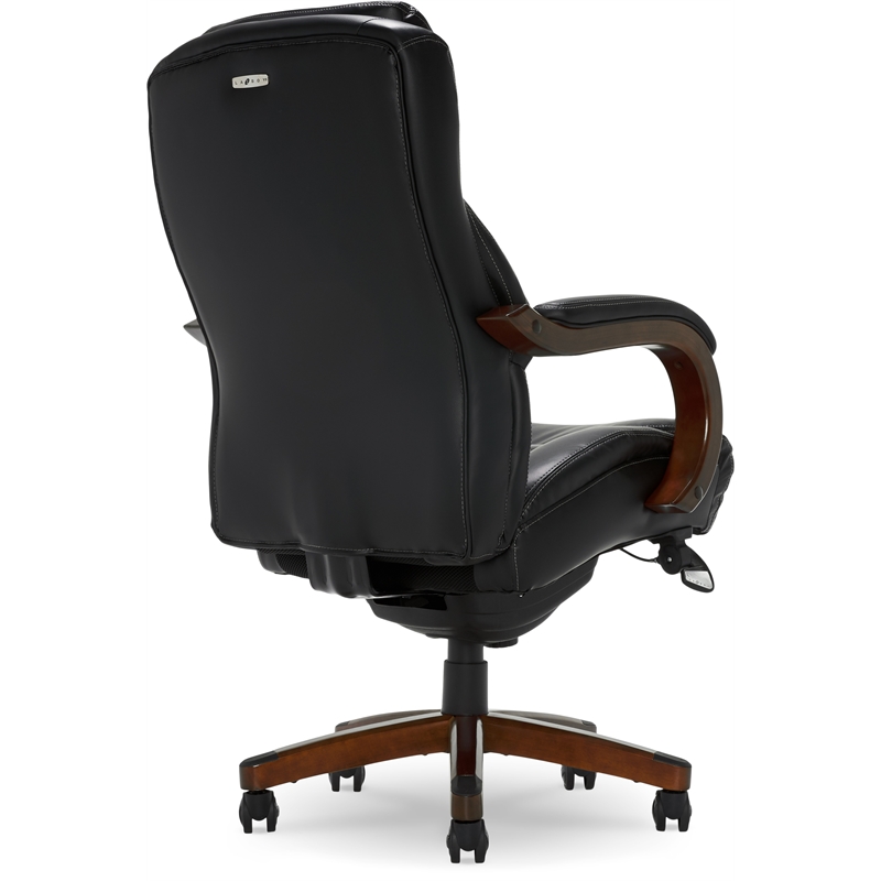 Pemberly Row Big & Tall Executive Office Chair Black Bonded Leather