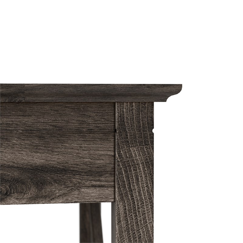Pemberly Row 60W L Shaped Desk in Dark Gray Hickory - Engineered Wood