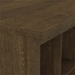 Pemberly Row 40W Shoe Storage Bench with Shelves in Ash Brown - Engineered Wood