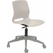 Pemberly Row 5 Leg Base Plastic Office Swivel Chair in Moonbeam