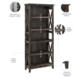 Pemberly Row Tall 5 Shelf Bookcase in Dark Gray Hickory - Engineered Wood