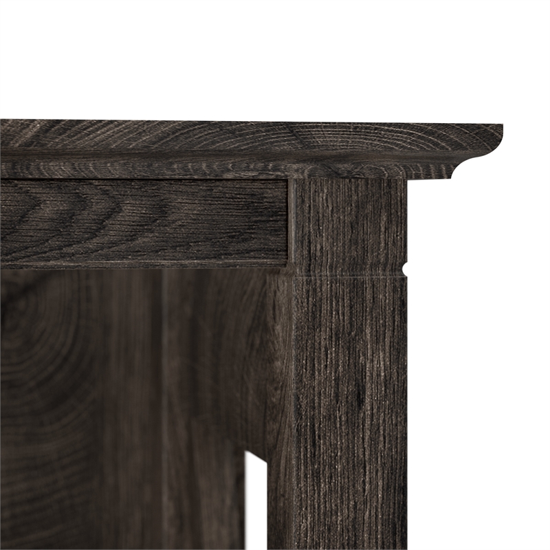 Pemberly Row Tall 5 Shelf Bookcase in Dark Gray Hickory - Engineered Wood
