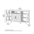 Pemberly Row Tall TV Stand for 65 Inch TV in Pure White Oak - Engineered Wood