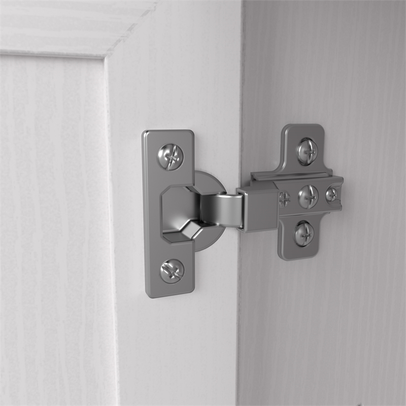 Pemberly Row Tall TV Stand for 65 Inch TV in Pure White Oak - Engineered Wood