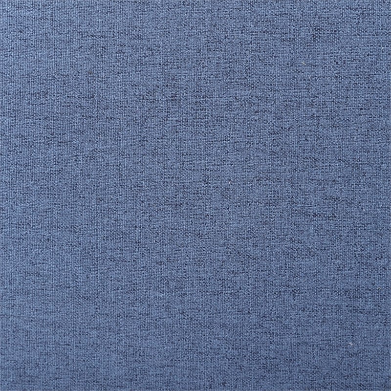 Pemberly Row Modern Accent Chair with Ottoman in Blue Fabric