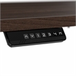 Pemberly Row 60W x 30D Adjustable Desk in Black Walnut - Engineered Wood