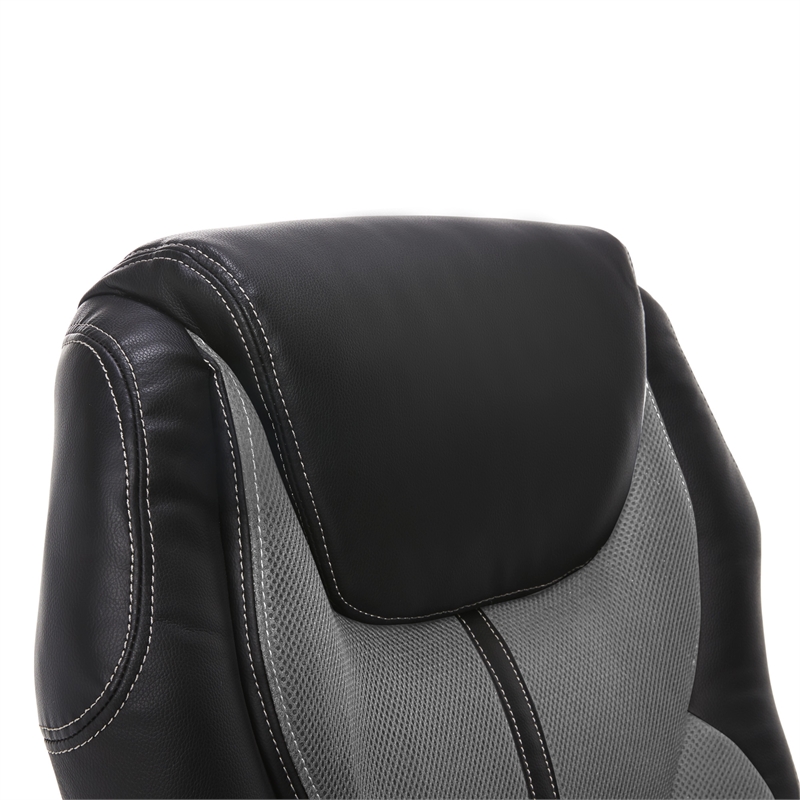 Pemberly Row Contemporary Executive Office Chair Gray Finish