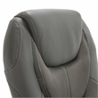 Pemberly Row Contemporary Faux Leather Executive Office Chair in Gray