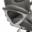 Pemberly Row Contemporary Faux Leather Executive Office Chair in Gray