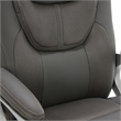 Pemberly Row Contemporary Faux Leather Executive Office Chair in Gray