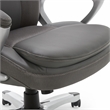 Pemberly Row Contemporary Faux Leather Executive Office Chair in Gray