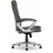 Pemberly Row Contemporary Faux Leather Executive Office Chair in Gray