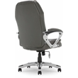 Pemberly Row Contemporary Faux Leather Executive Office Chair in Gray