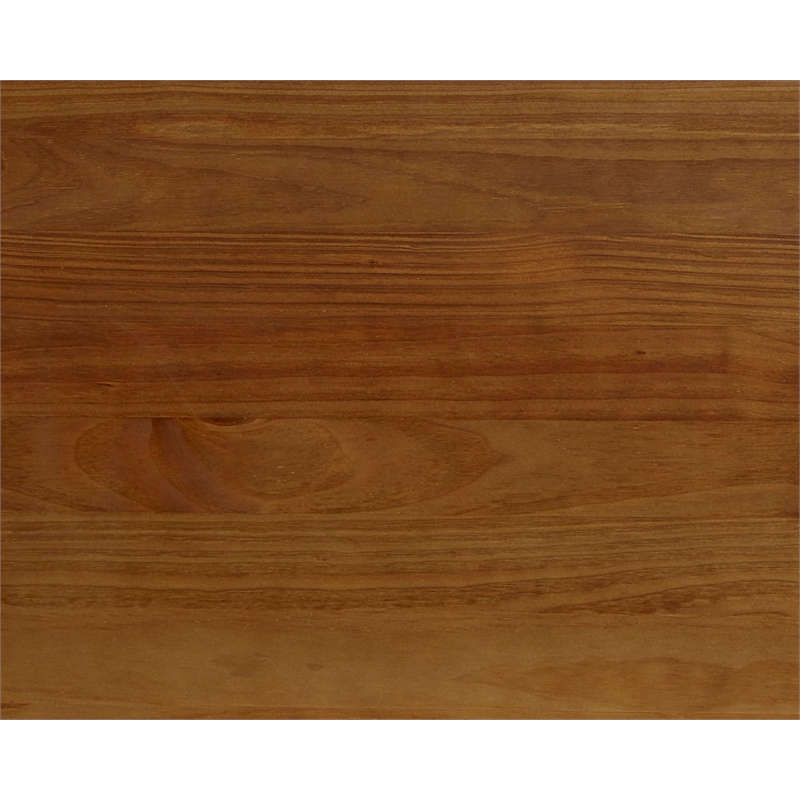 Pemberly Row Mid-Century Solid Wood Full Panel Bed in Castanho Brown
