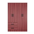Pemberly Row Modern Wood 4 Doors 2 Drawers Armoire in Mahogany
