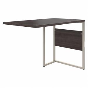 Pemberly Row 42W x 24D Desk Return / Bridge in Storm Gray - Engineered Wood