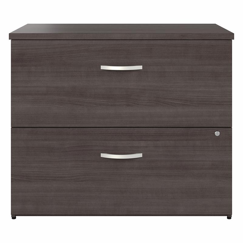 Pemberly Row 2 Drawer Lateral File Cabinet in Storm Gray - Engineered Wood