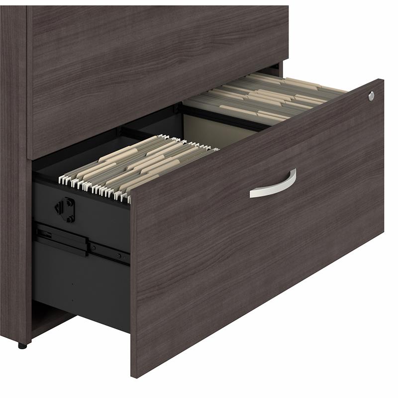 Pemberly Row 2 Drawer Lateral File Cabinet in Storm Gray - Engineered Wood