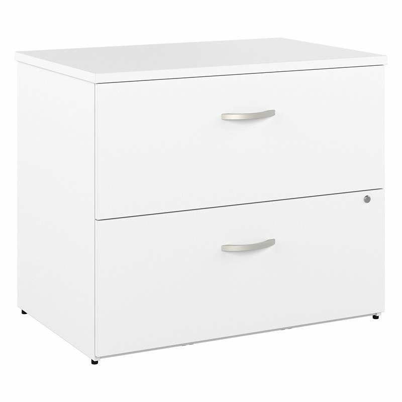 Pemberly Row 2 Drawer Lateral File Cabinet in White - Engineered Wood