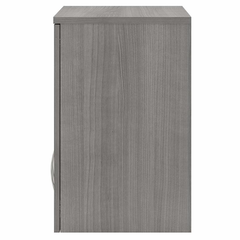 Pemberly Row Closet Wall Cabinet with Doors in Platinum Gray - Engineered Wood