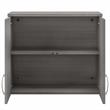 Pemberly Row Closet Wall Cabinet with Doors in Platinum Gray - Engineered Wood