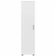 Pemberly Row Narrow Linen Tower with Door in White - Engineered Wood