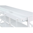 Pemberly Row Two-Drawer 60-inch Console Table with Shelves in White Wood Finish
