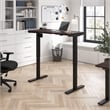 Pemberly Row 48W Adjustable Standing Desk in Black Walnut - Engineered Wood