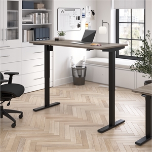 Pemberly Row 60W x 30D Height Adjustable Standing Desk - Engineered Wood