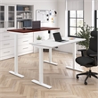 Pemberly Row 72W x 30D Height Adjustable Standing Desk - Engineered Wood