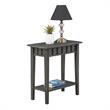 Pemberly Row Modern End Table with Shelf in Gray Wood Finish