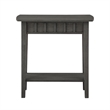 Pemberly Row Modern End Table with Shelf in Gray Wood Finish