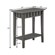 Pemberly Row Modern End Table with Shelf in Gray Wood Finish