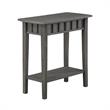 Pemberly Row Modern End Table with Shelf in Gray Wood Finish