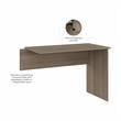 Pemberly Row Modern Desk Return in Ash Gray - Engineered Wood
