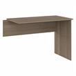 Pemberly Row Modern Desk Return in Ash Gray - Engineered Wood