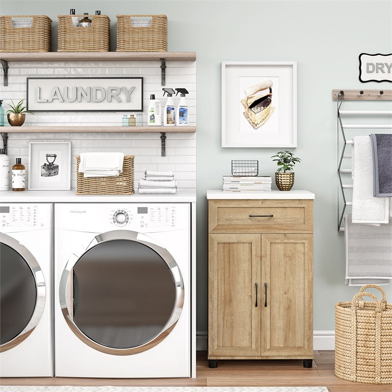 Pemberly Row  Framed 2 Door / 1 Drawer Base Cabinet in Natural